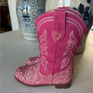 Pink Glitter Cowboy Boots